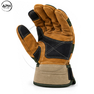 Guantes de Trabajo Resistentes con Logotipo Personalizado, Diseño Reforzado en Dedos y Palma, Puño Ajustable, Guantes de Cuero Profesionales para Trabajo - Product Image 2