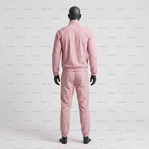 Conjunto Deportivo Personalizado de Chaqueta y Pantalones Cortavientos de Nailon con Cierre para Hombre, Resistente al Viento, para Entrenamiento - Product Image 6