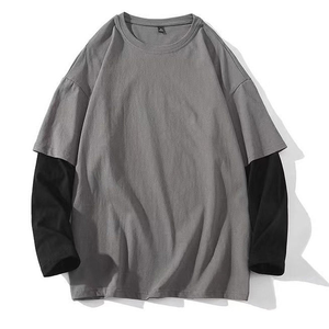 เสื้อยืดแขนยาวสีดำทรงโอเวอร์ไซส์ ยูนิเซ็กส์ ปี 2026 คอกลม ผ้าถัก 100% คอตตอน เป็นมิตรกับสิ่งแวดล้อม ระบายอากาศได้ดี - Product Image 5