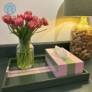 ถาดเสิร์ฟสีเขียวเคลือบแลคเกอร์ MDF ดีไซน์ใหม่ทันสมัย ถาดไม้ตกแต่งสั่งทำพิเศษ งานแฮนด์เมด ของตกแต่งบ้านสุดหรูจากโรงงาน - Product Image 3