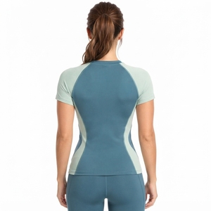<b>Women</b> <b>Compression</b> <b>Shirt</b> Custom Workout Top Quick Dry Polyester Material Flexible Stretch Construction Breathable Sportswear - Product Image 2