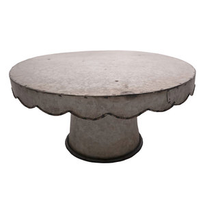 New Selling Attractive Design Galvanized Metal <b>Round</b> Pedestal Cake Stand Dessert <b>Serving</b> <b>Tray</b> For Home Decoration Parties - Product Image 3
