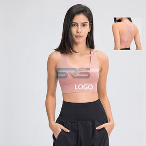 Soutien-gorge de sport pour femmes, débardeur de yoga court, avec fermeture éclair frontale, grande taille, bretelles non réglables, respirant, à carreaux, antichoc, pour la gym - Product Image 5