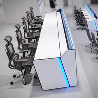 Console de salle de contrôle personnalisée, poste de travail, bureau de commande, console de sécurité, console ATC, fabricant de mobilier industriel