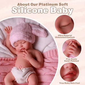 <span class=keywords><strong>Muñeca</strong></span> Bebé Reborn de Silicona de Cuerpo Completo Suave al Tacto de 16 Pulgadas Babeside <span class=keywords><strong>Nancy</strong></span>, <span class=keywords><strong>Muñeca</strong></span> Bebé Durmiente, Venta al por Mayor de Muñecas Reborn con MOQ Bajo - Product Image 2