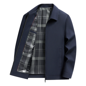 Chaqueta Bomber para Hombre, Primavera-Otoño, Servicio OEM, Logotipo Frontal, Corte Regular, Cierre de Cremallera, Forro Negro, Estilo Casual - Product Image 3