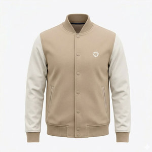 เสื้อแจ็คเก็ต Letterman ทรงหลวมสบายสำหรับผู้ชาย ดีไซน์ทันสมัย สวมใส่สบาย เหมาะสำหรับแฟชั่นสตรีทและการใช้งานในชีวิตประจำวัน - Product Image 1