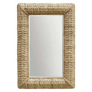 Miroir mural suspendu en corde de rotin style bohème, motif floral, décoration de chambre, fabrication vietnamienne, lot multi-pièces, vente chaude - Product Image 2