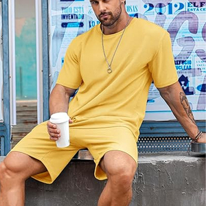 Mens Cotton <b>Set</b> Manufacturer 2 Piece T Shirt Cargo Shorts Summer OEM ODM Bulk Wholesale - Product Image 4