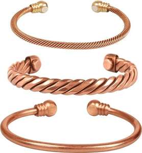 Brazalete Magnético de Cobre Puro para Alivio del Dolor de Artritis, Joyería de Moda Unisex, Imán de Alta Potencia, Energía Saludable - Product Image 2