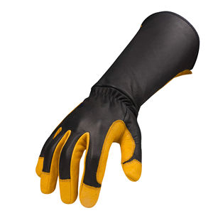 Guantes de Soldadura de Cuero Resistentes al Calor de Alta Resistencia con Palma Reforzada y Puño Largo para Soldadura MIG TIG - Product Image 3