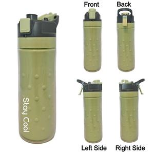 Bouteille d'eau en plastique écologique portable de 550 ml avec pulvérisation de brume pour les sports de plein air, boisson directe - Product Image 3