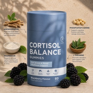 Gummies Équilibre Cortisol Marque Blanche OEM Saveur Mûre Sans Gélatine 2 Gummies par Jour pour le Soutien du Bien-être, de l'Humeur et de la Gestion du Stress - Product Image 4