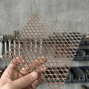 Advanced Heavy Duty Galvanized Perforated Metal <b>Sheet</b> Diamond Hole <b>Mesh</b> Roll Industrial Safety Fencing Partition Use IRAJ - Product Image 1
