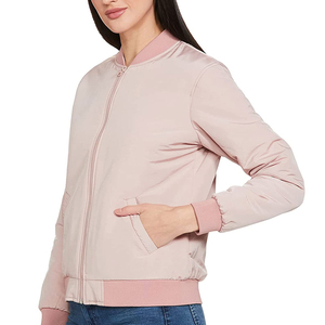 Chaquetas Bomber Personalizadas para Mujer, de Lona, con Mangas Completas, Transpirables, Cortavientos, con Logotipo Personalizado, Impresión OEM - Product Image 5