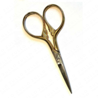 Ciseaux à ongles dorés foncés de qualité supérieure, design de poignée unique, outil de beauté pour la manucure, ciseaux en acier inoxydable, emballage en cuir