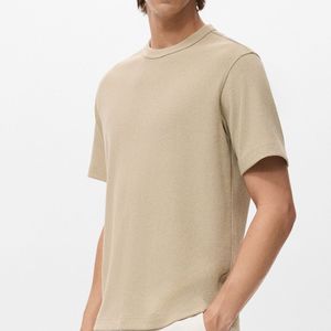 T-shirt pour homme 100% coton uni, col rond, manches courtes, jersey de haute qualité, impression personnalisée anti-plis - Product Image 3