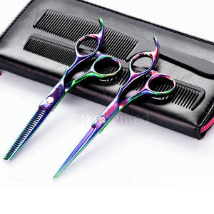 Kit de ciseaux de barbier professionnels en acier inoxydable, ciseaux à effiler, ensemble de coupe de cheveux - Product Image 4