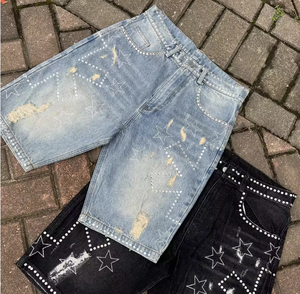 Shorts en jean décontractés pour hommes, coupe confortable pour l'été, shorts en jean bleus élégants - Product Image 1