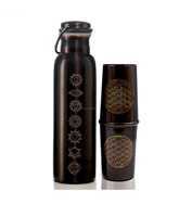 Botella de Agua de Cobre Hecha a Mano, Moderna, para Hidratación Diaria, Estilo Ecológico, Viajes, Diseño Artístico, Apta para Adultos