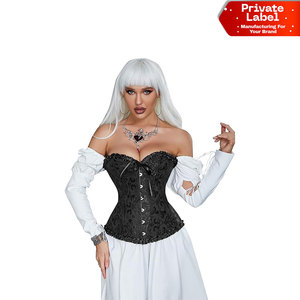 Factory Direct Women Corset Set Bulk Wholesale Vintage Bustier Top Low MOQ Custom Women Core Set Wholesale Jacquard Overbust - Product Image 1