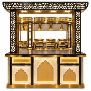 Zaravelle GrandFeast Pavilion - Isla Buffet de Lujo de Acero Inoxidable, Mostrador de Catering Multi-Estación para Uso en Interiores/Exteriores, Rápido - Product Image 4