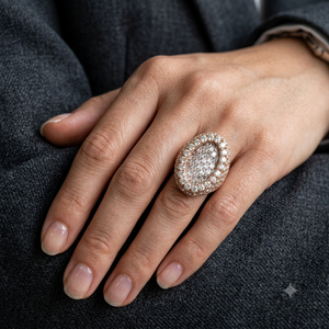 Bague de fiançailles et de mariage classique hip-hop en argent 925 plaqué rhodium, sertie de moissanite VVS taille brillant glacée de luxe - Product Image 2