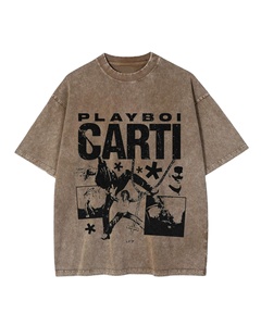 Camiseta 100% de algodón personalizada para hombre, ropa de calle de manga corta con cuello redondo y corte suelto, camisetas de gran tamaño en Stock 2025 - Product Image 2