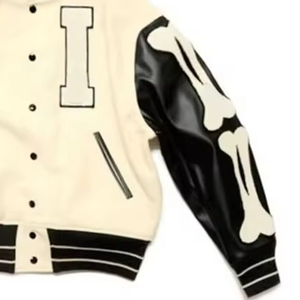 Veste de sport premium style Letterman en laine à manches longues, streetwear, prix d'usine, veste varsity pas chère pour hommes - Product Image 3
