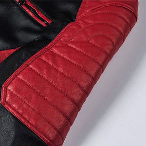Men's Genuine Leather <b>Jacket</b> Classic Motorcycle Style Zip Front <b>Slim</b> <b>Fit</b> Waterproof Eco-Friendly Winter Outerwear for Casual - Product Image 6