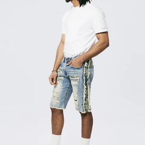 New Arrival Solid Material Washed Denim Shorts for <b>Men</b> 2026 Hot Sale Custom <b>Men's</b> 100% Denim Shorts Summer - Product Image 3