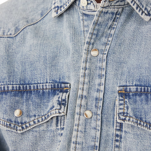 Men's Casual <b>Denim</b> Shirt Breathable Anti-Wrinkle Full Sleeve Comfortable <b>Denim</b> <b>Fabric</b> Wholesale Customizable Cotton - Product Image 4