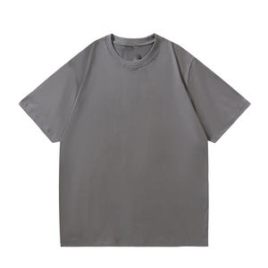 Men's <b>White</b> <b>Plain</b> Cotton T-Shirt Short Sleeve O-Neck Regular Fit Casual Jersey Knitted Solid Color Top - Product Image 1