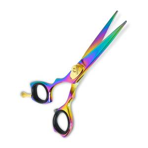 Tijeras Quirúrgicas Profesionales Morje para Cabello, Acero Inoxidable, Hoja Afilada, para Diestros, Mango Largo, Acabado Arcoíris, 28 Dientes - Product Image 2