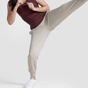 Pantalon de jogging coupe droite pour hommes, personnalisable, taille mi-haute, hiver, décontracté, sport, polaire, polyester/coton, respirant, vente en gros - Product Image 3