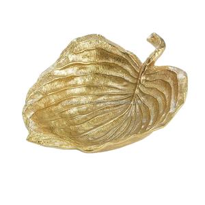 Plateaux de fruits en forme de feuille en aluminium de qualité de luxe Taille personnalisée Décoration fantaisie Bol de service à prix compétitif - Product Image 1