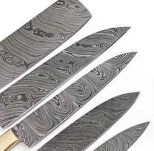 5-Piece Damascus Steel <b>Knife</b> <b>Set</b> Wooden Handle 96-Layer Polished Blade <b>Sharp</b> Chef <b>Knives</b> Ambidextrous - Product Image 5