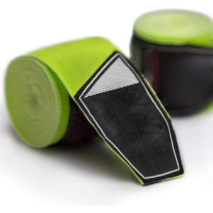 Vendas de Boxeo Elásticas de Algodón Negro Premium con Parche de Logotipo Personalizado para MMA, Kickboxing, Artes Marciales, Soporte de Muñeca para Entrenamiento - Product Image 3
