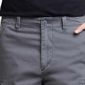 Men's Solid <b>Cargo</b> <b>Shorts</b> 100% Cotton Lightweight Durable Quick Dry Canvas Breathable Comfortable High Quality OEM Service - Product Image 2