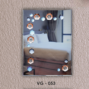 Contemporary Rectangular V-Groove <b>Mirror</b> features a Sleek Design that Enhances any room with its Elegant Aesthetic - Product Image 1