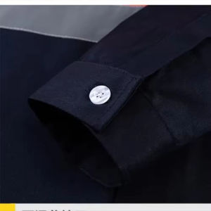 Camisa de seguridad reflectante para hombre, con botones, uniforme de construcción, camisa de trabajo de alta visibilidad, con bolsillos frontales y botones. - Product Image 5