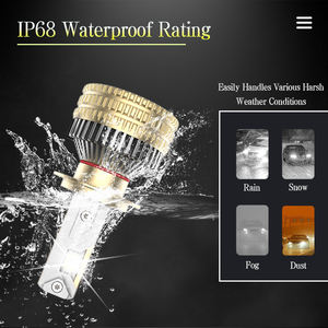 YUFING <span class=keywords><strong>prix</strong></span> le plus bas haute puissance 240W 20000LM lecteur externe ampoule de phare LED Triple tuyau de cuivre phare LED automobile - Product Image 3