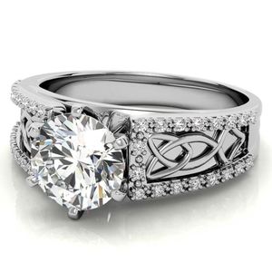 Cut Moissanite <b>Solitaire</b> <b>Ring</b> 925 Sterling <b>Silver</b> Luxury Engagement Wedding Bridal Anniversary Party Gift <b>Ring</b> - Product Image 2