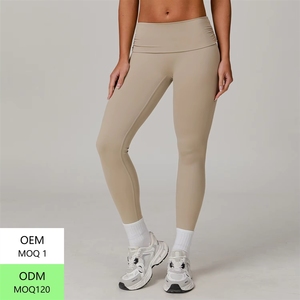 Custom Logo Solid High-Waisted Yoga Pants Women Butt-Lifting Breathable Sweat-Wicking Four-Way Stretch Fitness Casual Activewear - Product Image 2