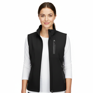 Nouvelle arrivée : veste de randonnée unisexe imperméable et coupe-vent à col montant en softshell, gilet d'extérieur sans manches à fermeture éclair pour l'hiver - Product Image 2