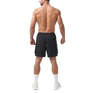 Short d'entraînement personnalisé pour hommes à séchage rapide noir Short de sport de fitness avec cordon de serrage et logo OEM fournisseur de vêtements de sport - Product Image 5