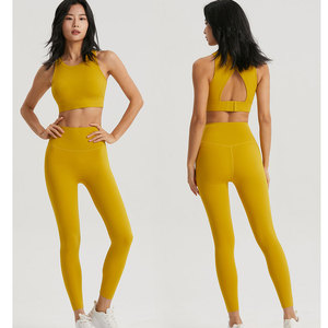 Ensemble de yoga pour femmes 2 pièces en satin, motif animalier floral, respirant, vêtements de sport, soutien-gorge de sport, leggings - Product Image 3