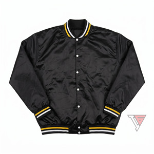 Blouson de Baseball en Satin brodé pour homme, Service OEM, personnalisé - Product Image 1