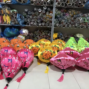 Silk Lanterns Traditional Bamboo Silk Lanterns Decorative Lights For Patio Garden Wedding Vietnam Silk Lanterns - Product Image 6