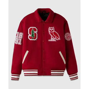 แจ็กเก็ตผู้ชายปกตั้งฤดูหนาวโลโก้หน้าสไตล์ไฮสตรีทสำหรับขี่มอเตอร์ไซด์แจ็คเก็ตผู้ผลิตในปากีสถาน - Product Image 1